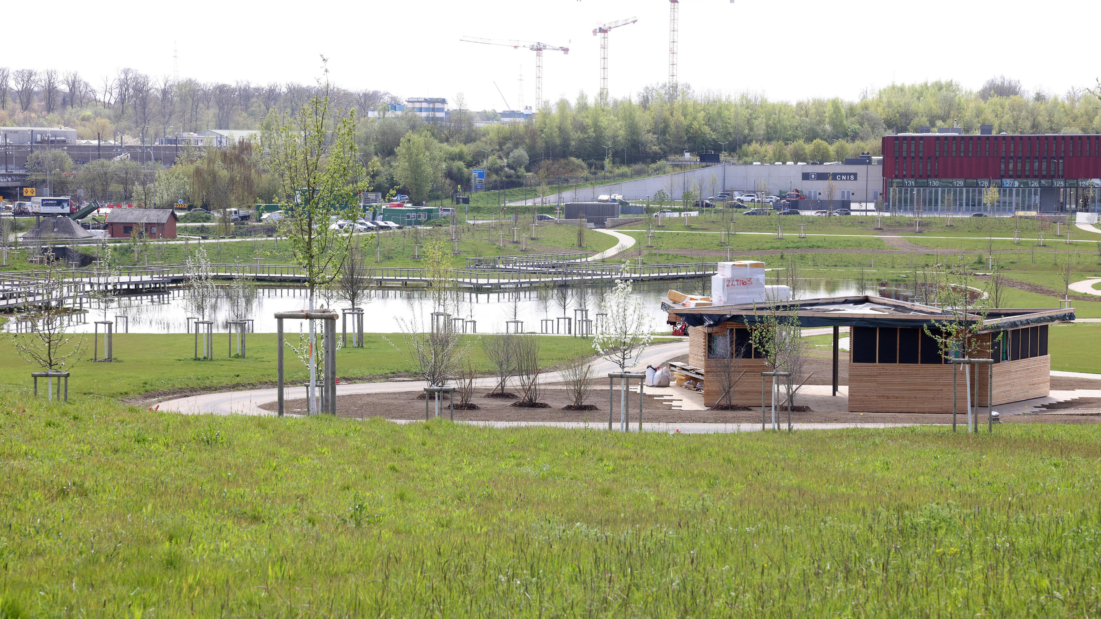 The new 16.6 hectare park in Gasperich, the largest in the city, opened in June 2023