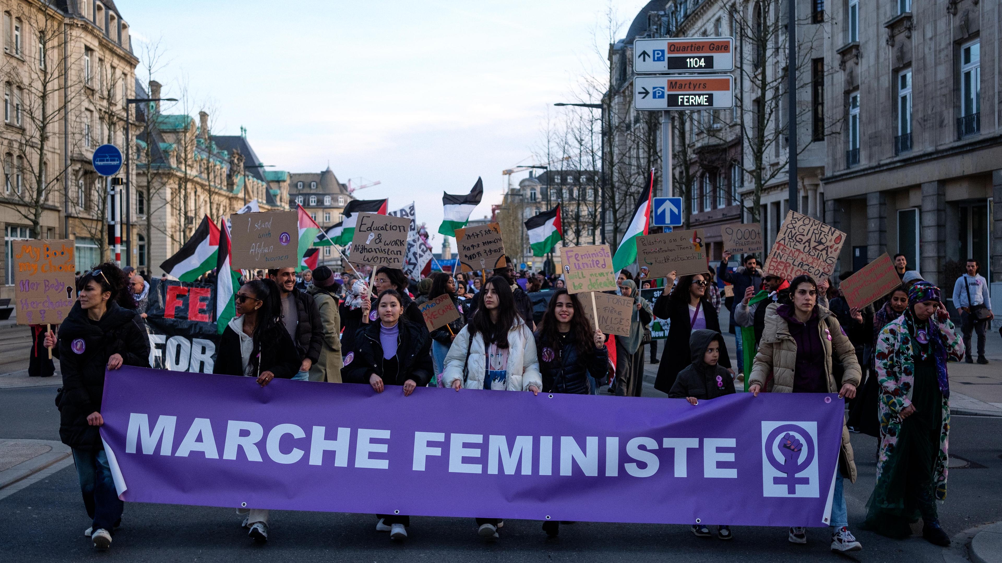 The annual women’s march in Luxembourg City attracted a thousand people