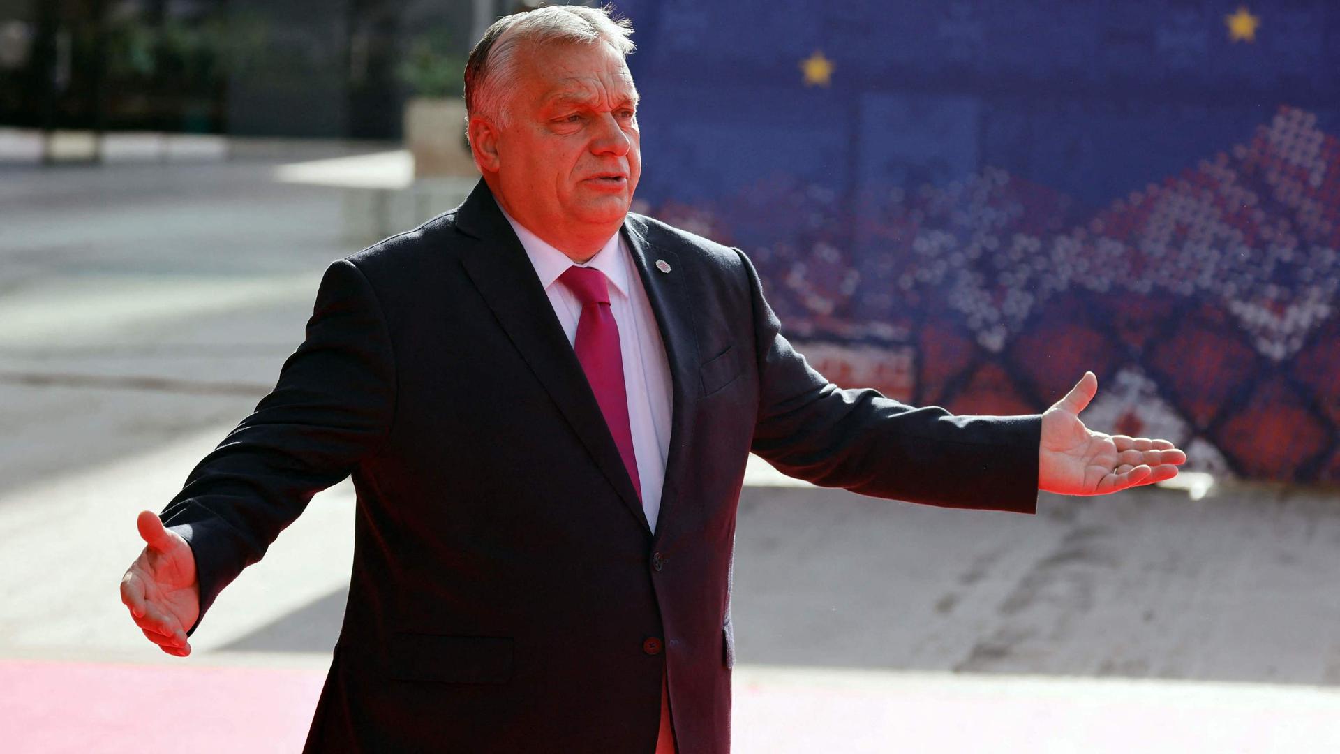 Hungary's Prime Minister Viktor Orban attends the EU-Western Balkans summit in Albania on Tuesday