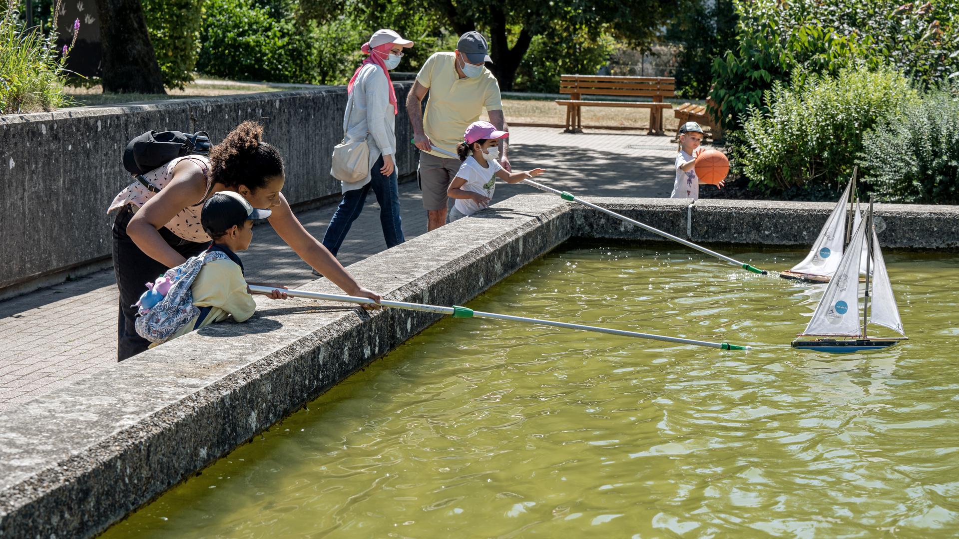 Model sailboats will be available to rent at the newly refurbished Merl Park 