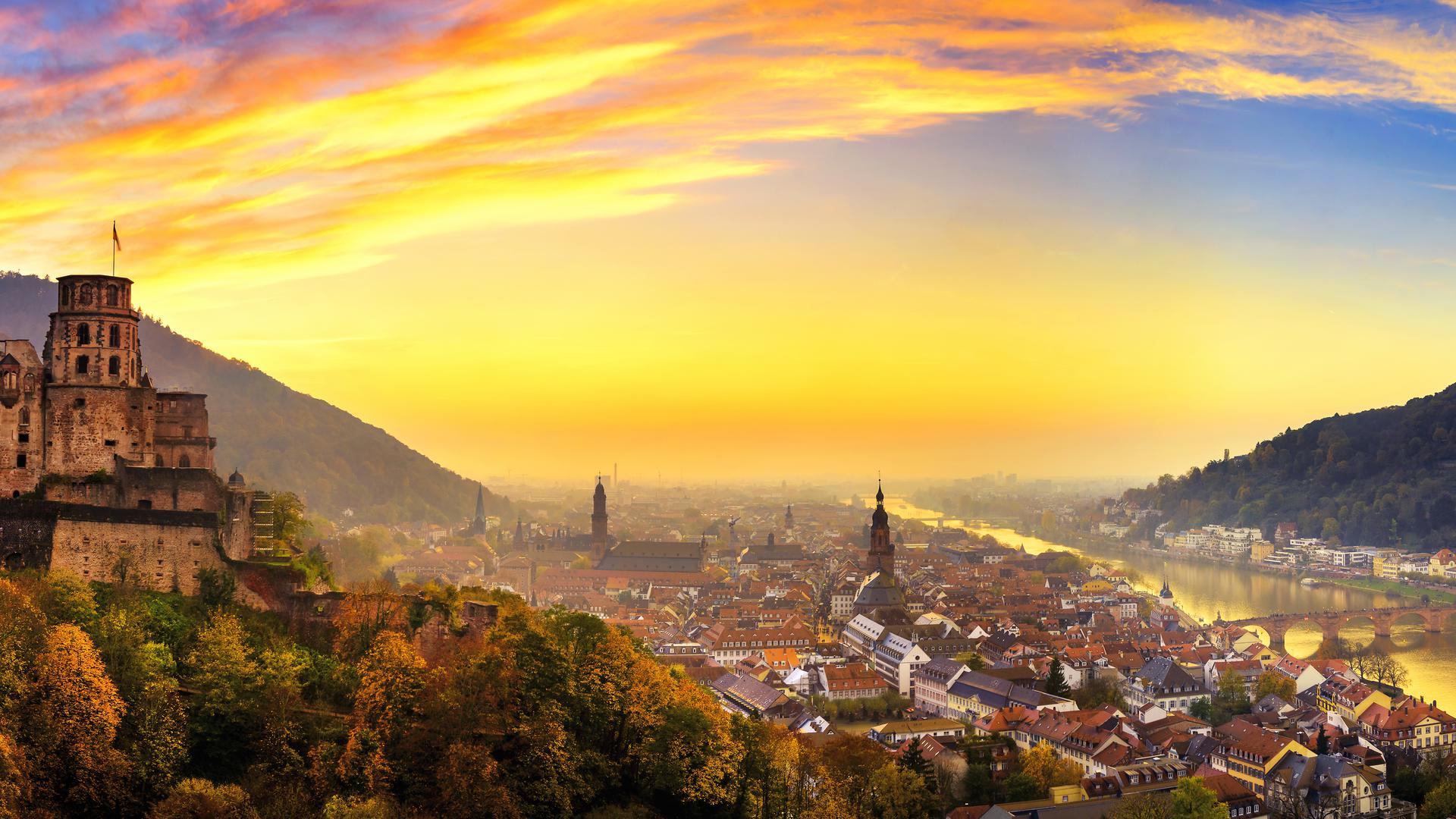 Flanked by a red stone castle and straddling the River Neckar, the pretty, half-timbered houses and cobblestone streets of Heidelberg are less than 3 hours' drive from Luxembourg City 