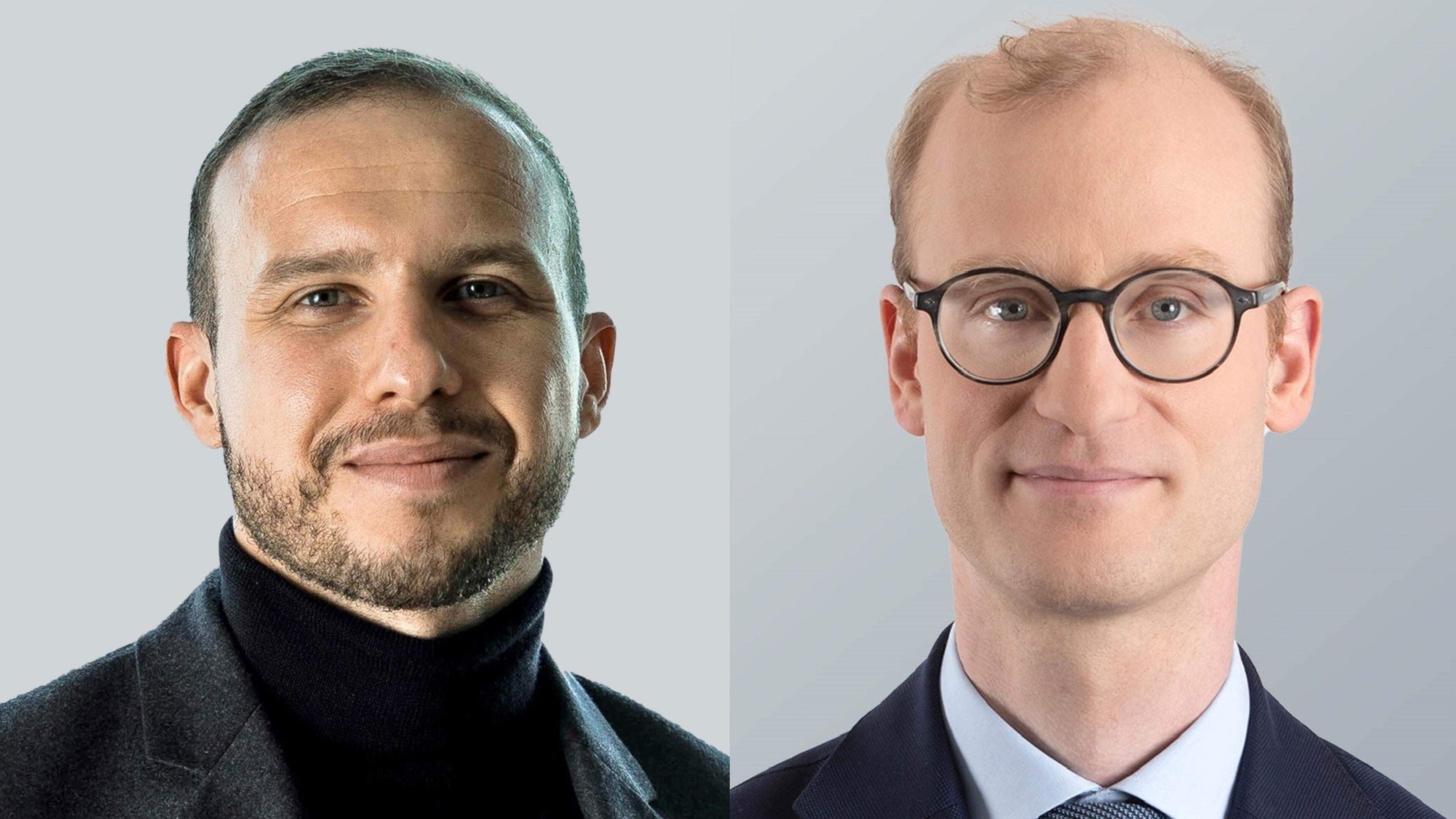 Baptiste Aubry (l.) and Franz Kerger (r.) were promoted to partner roles ahead of the partnership between law firms A&O and Shearman & Sterling