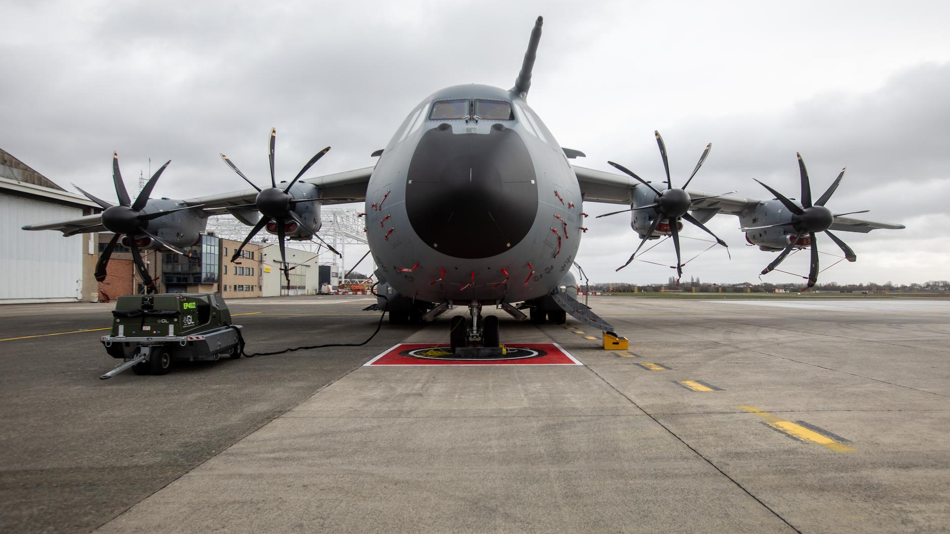 The Luxembourg A400M plane that will be used as part of Afghanistan rescue missions 