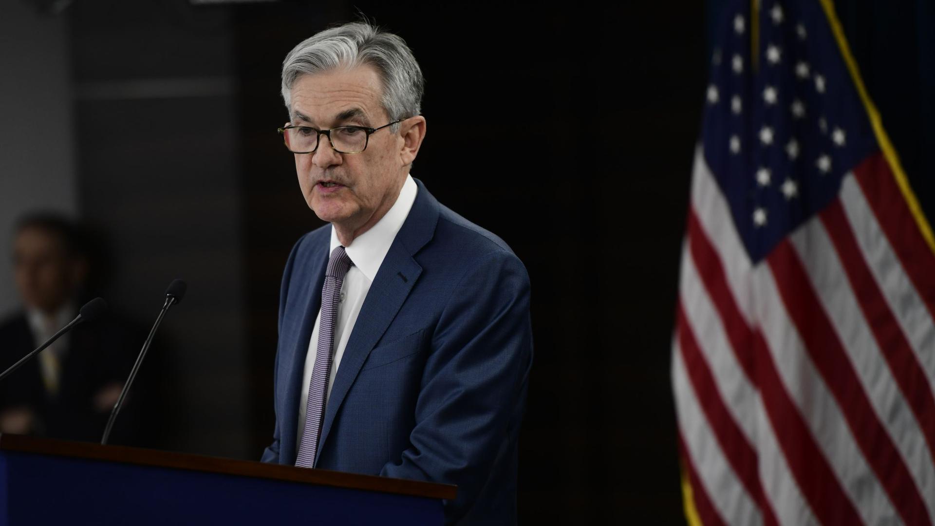 Federal Reserve Board Chairman Jerome Powell speaks during a news conference following a Federal Open Market Committee meeting, at the Federal Reserve Board Building in Washington DC, November 2, 2022.