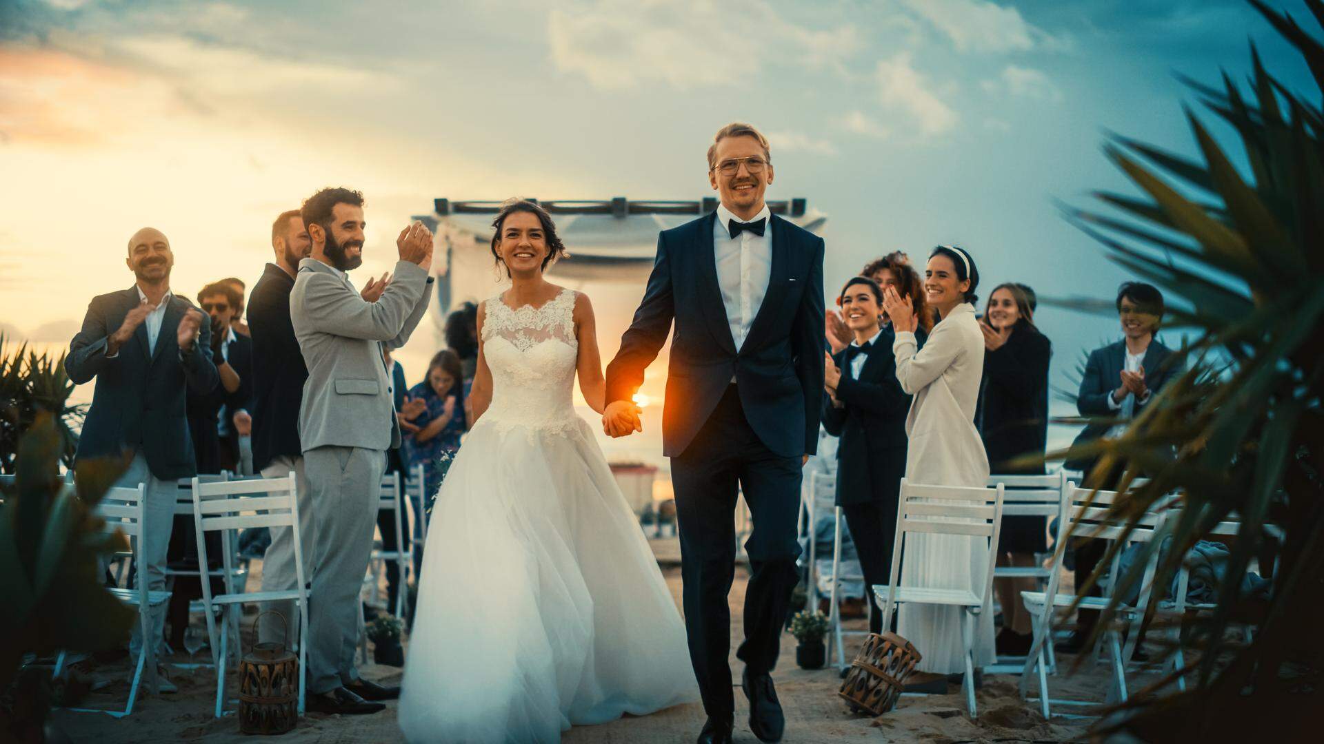 Some couples choose to spend the entire weekend with their guests by heading abroad for a destination wedding