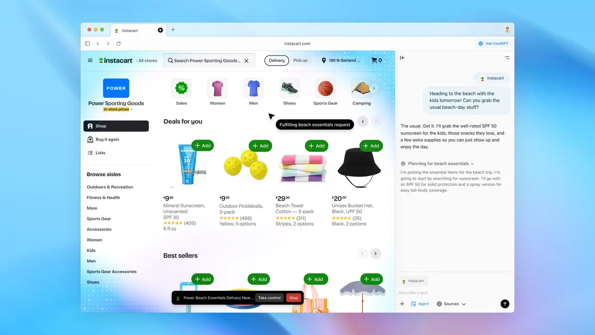 OpenAI takes on Google with AI-powered ChatGPT Atlas browser ...