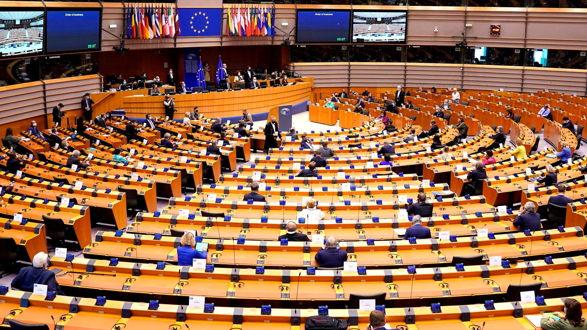 European Parliament in plenary session on July 8, 2020 Photo: AFP