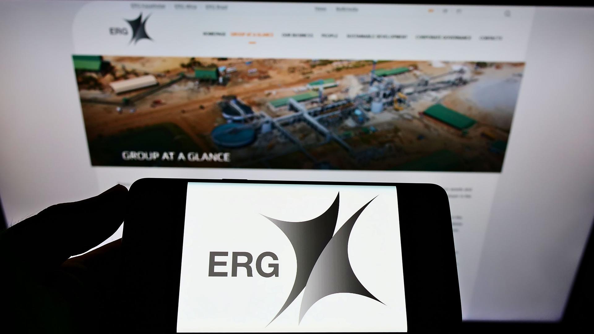 The logo and web site of Eurasian Resources Group, or ERG
