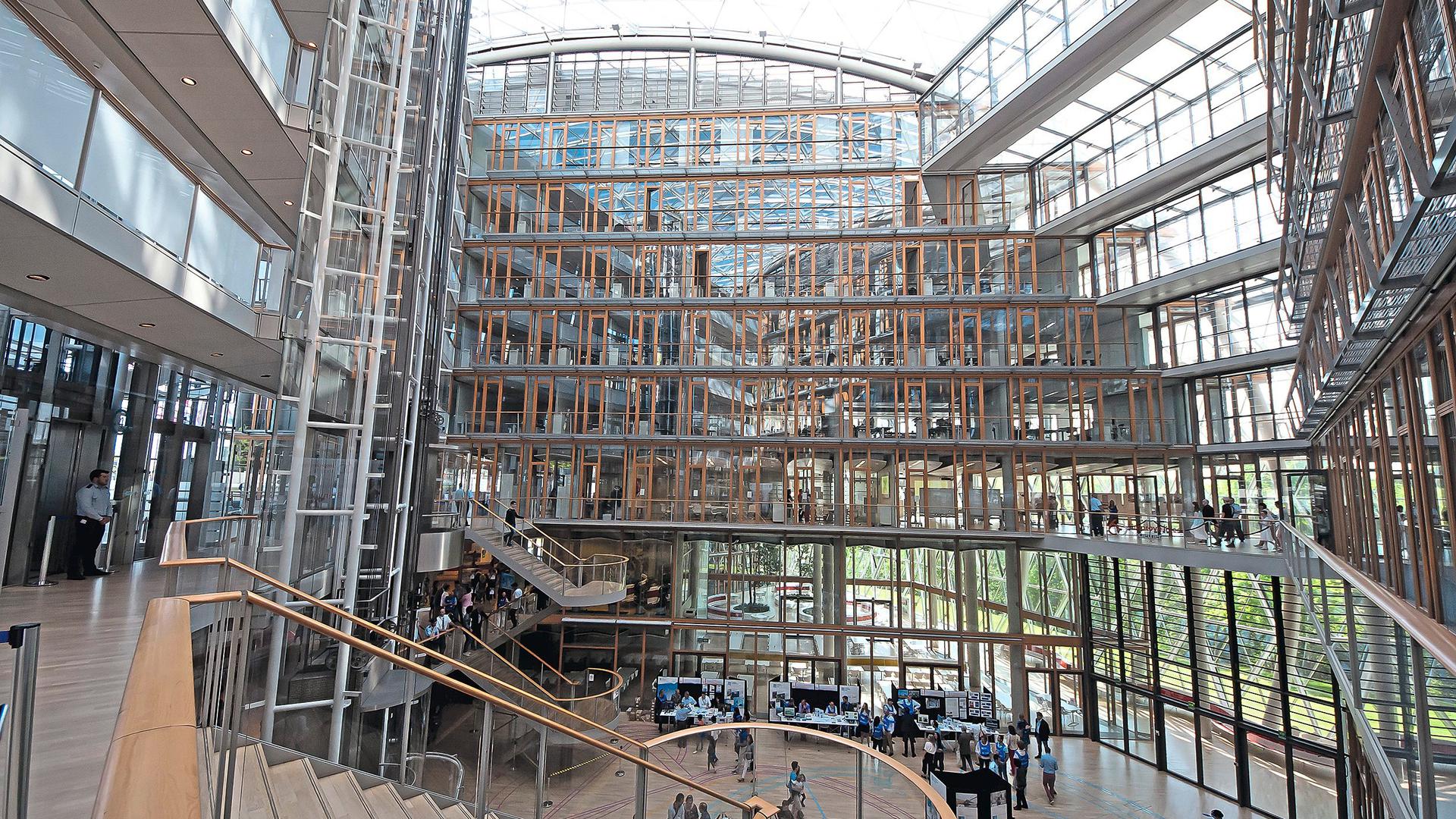 Inside the European Investment Bank (EIB) headquarters in Luxembourg