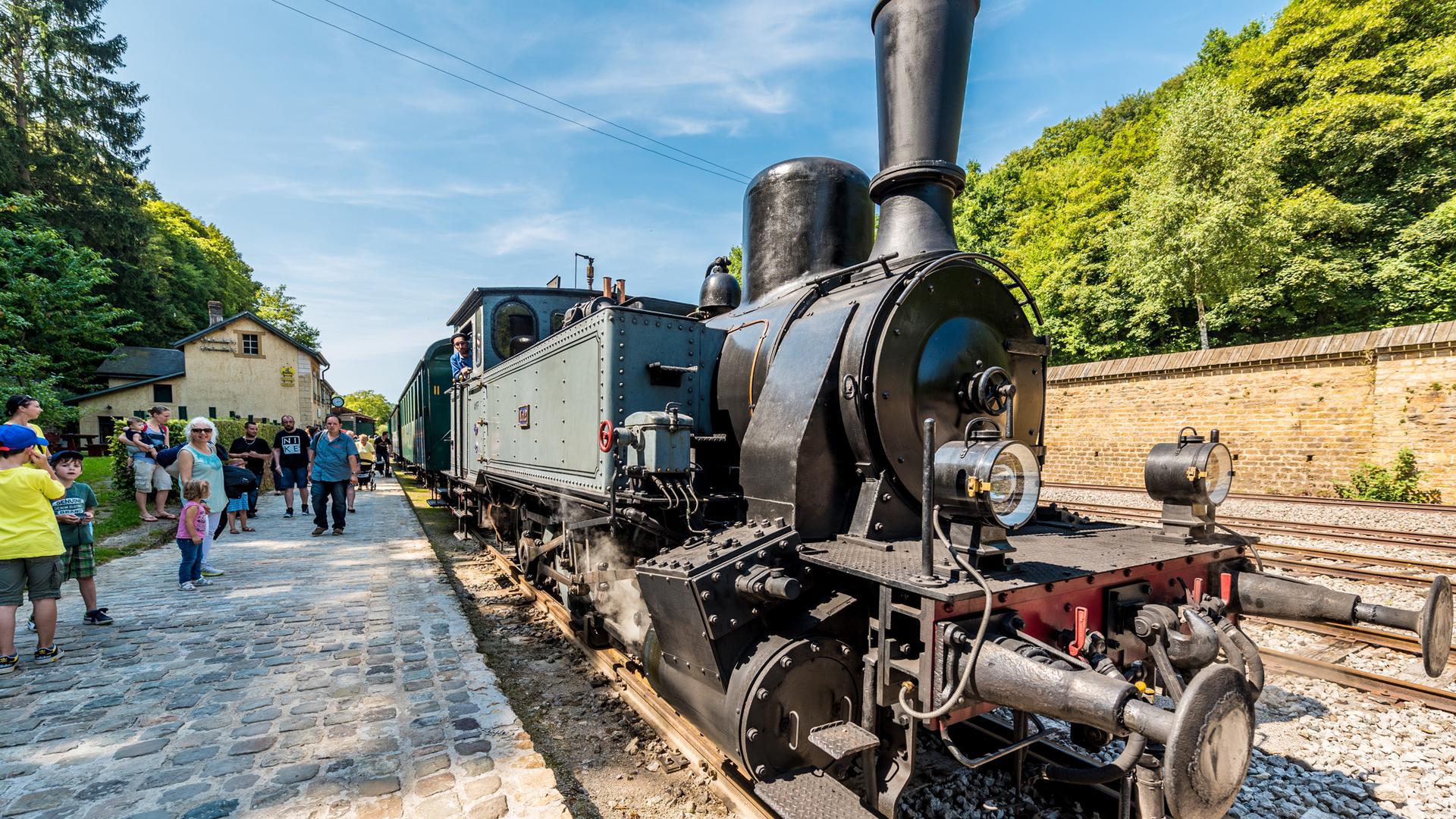 The steam Train 1900 goes from Pétange to Fond de Gras during the summer months