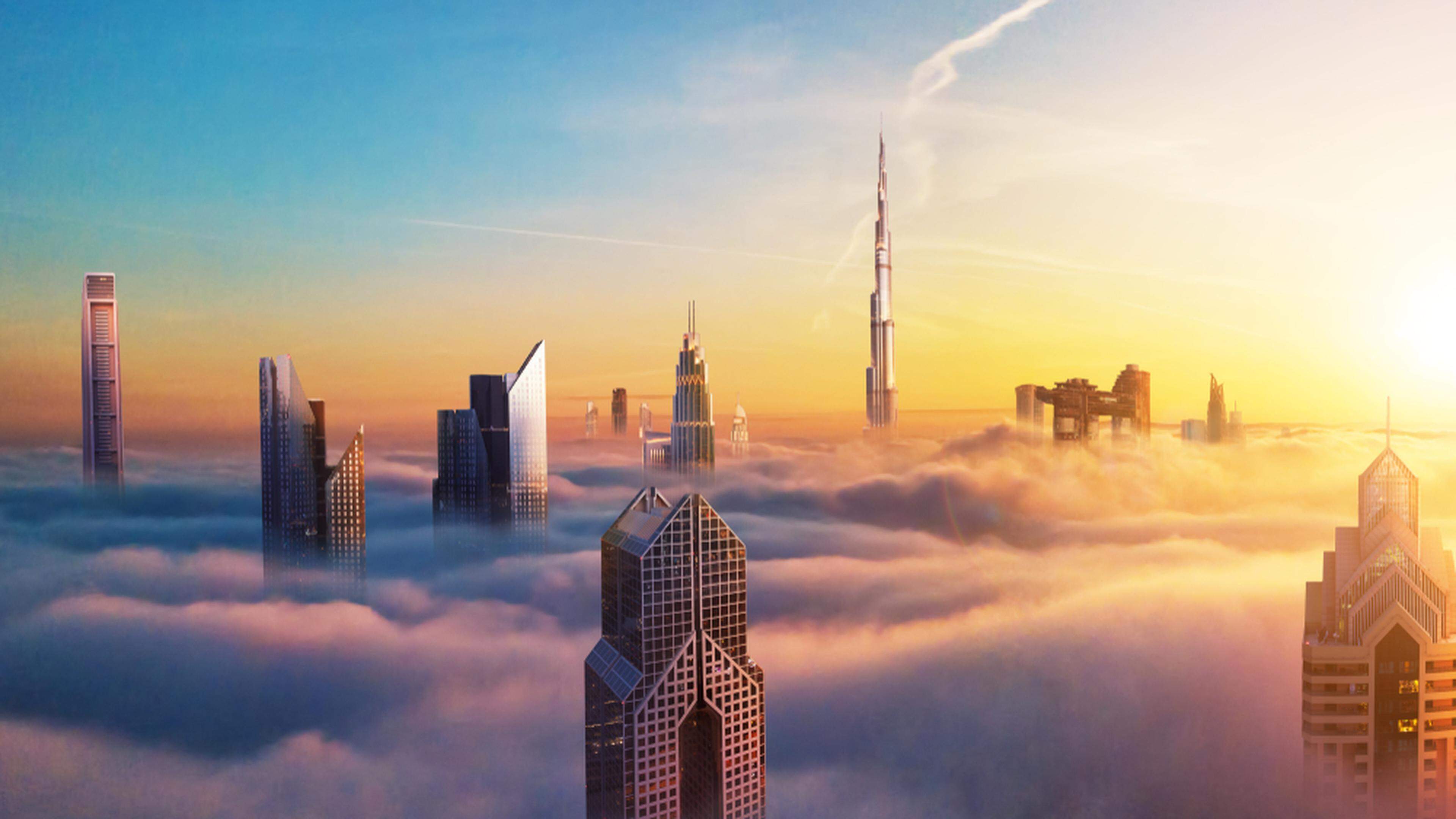 A picture of the Dubai skyline