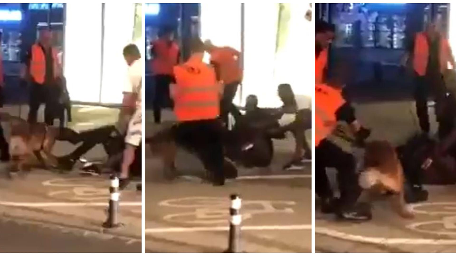A screenshot of the video of the incident on Saturday night