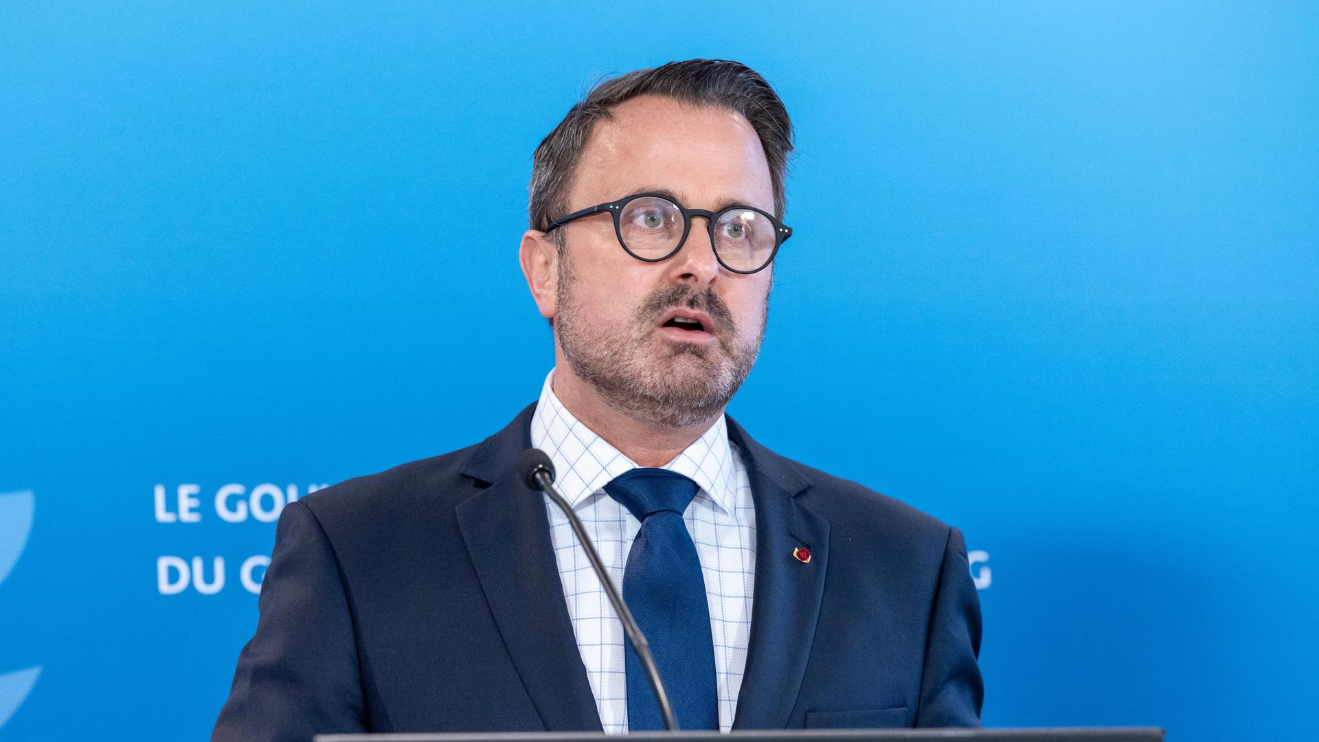 Prime Minister Xavier Bettel would not answer questions when talking to the press on Thursday